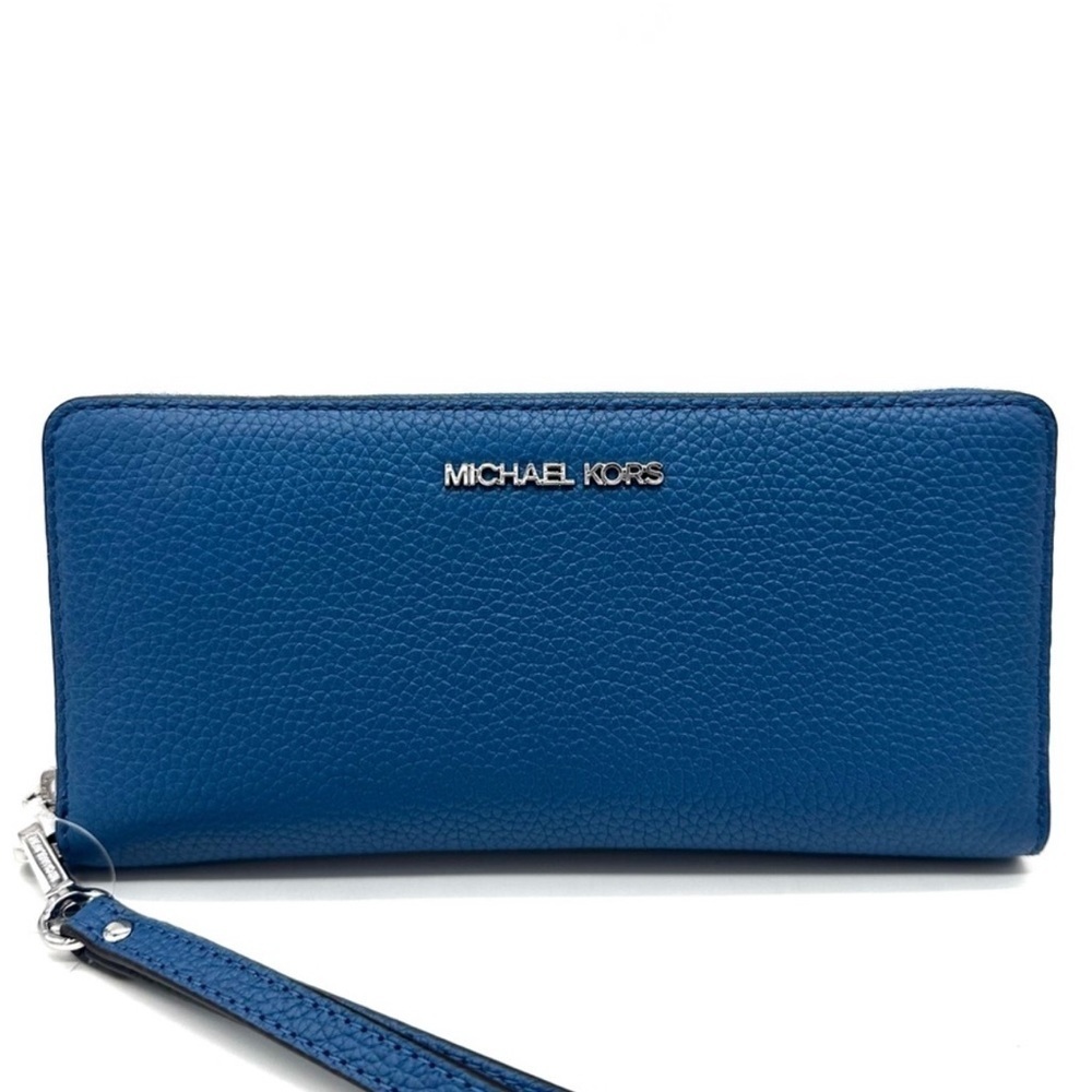 Michael Kors Large Continental Wallet Wristlet Teal (NWT)